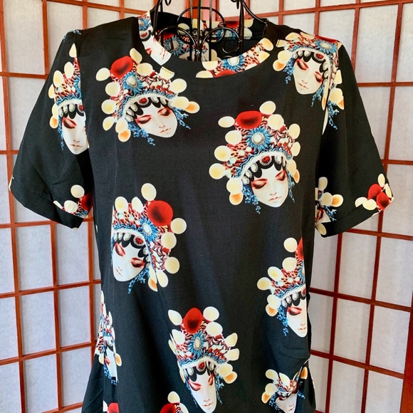 Goddess Silk Blend Asymmetrical Tunic NWOT - Picture 2 of 8